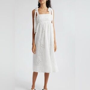 FARM Rio White Midi Dress